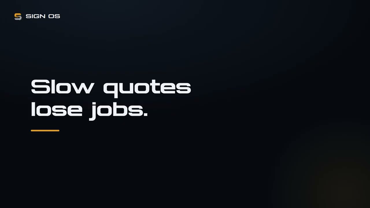 Sign Shop Quoting Software That Wins Work — Quote in Minutes, Not Evenings | Sign OS